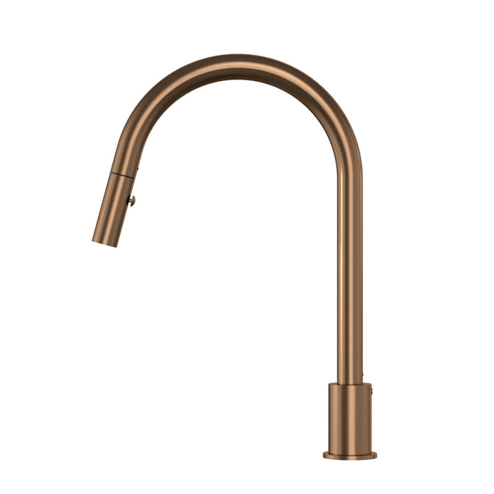 Kitchen hob spout with pull out nozzle - Lustre Bronze