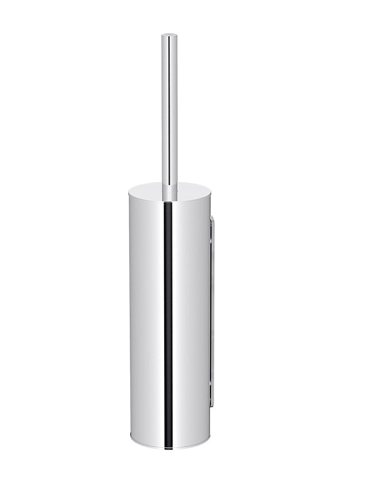 Round Toilet Brush &amp; Holder - Chrome