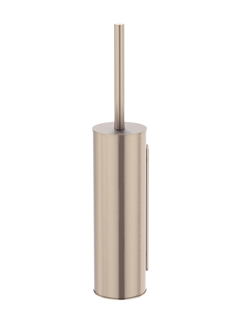 Round Toilet Brush &amp; Holder - Champagne