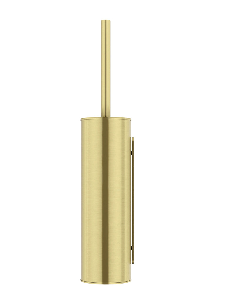 Round Toilet Brush &amp; Holder - PVD Tiger Bronze