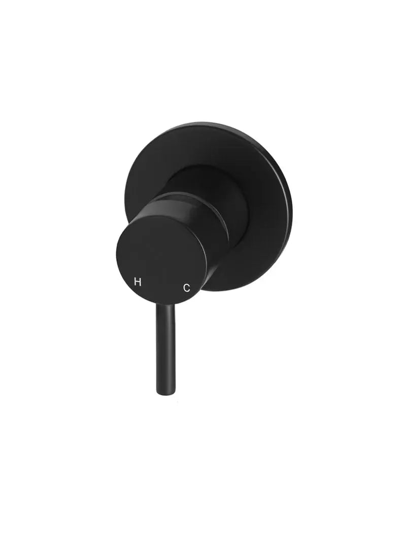 Round Wall Mixer Short Pin–lever Trim Kit (In-wall Body Not Included) - Matte Black Meir