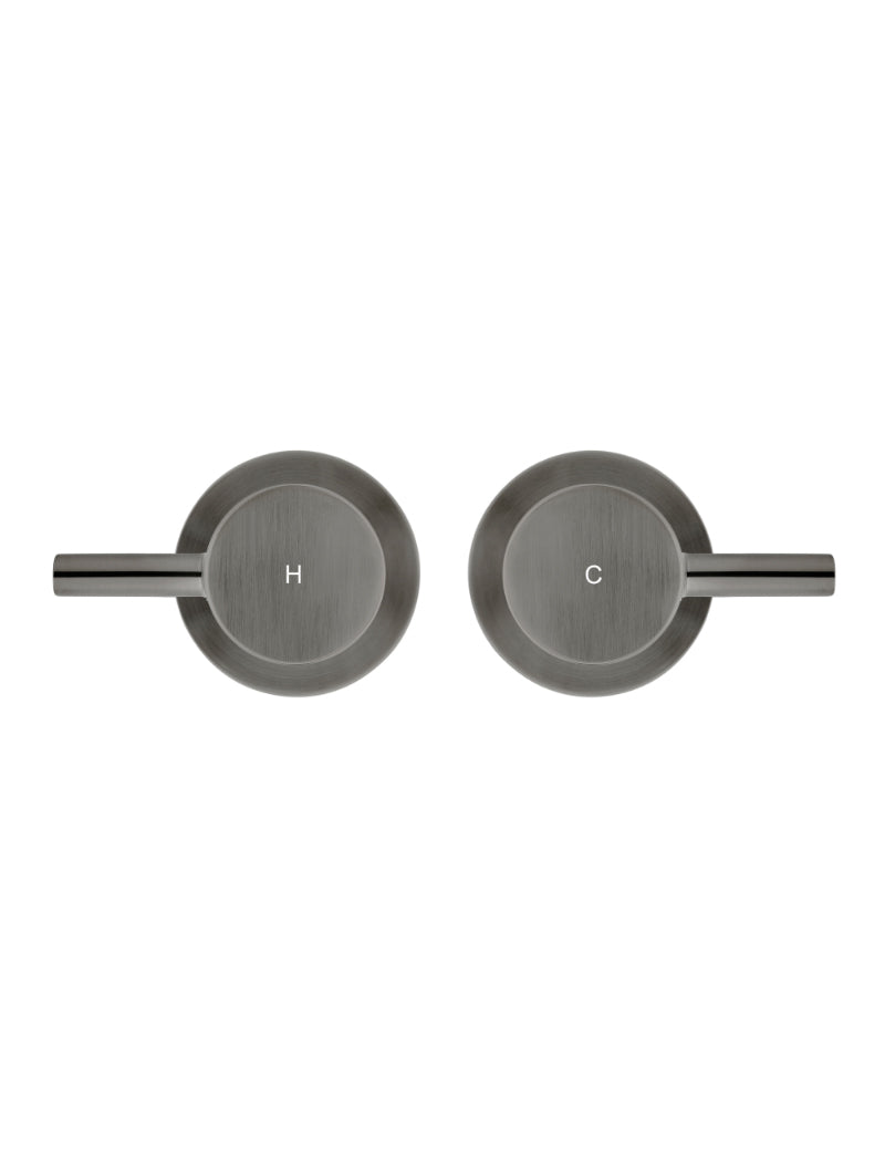Round Quarter Turn Wall Top Assemblies - Shadow Gunmetal