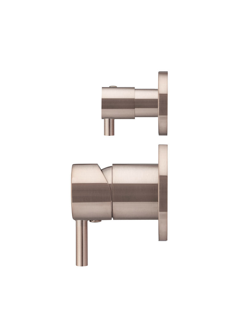 Round Diverter Mixer Trim Kit (In-wall Body Not Included) - Champagne