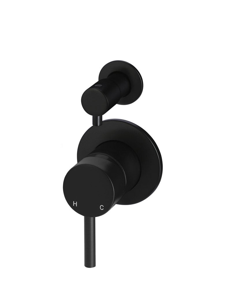 Round Diverter Mixer Trim Kit (In-wall Body Not Included) - Matte Black