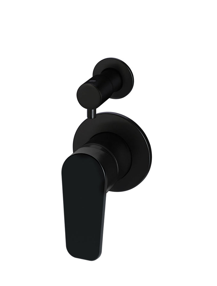 Round Diverter Mixer Paddle Handle Trim Kit (In-wall Body Not Included) - Matte Black