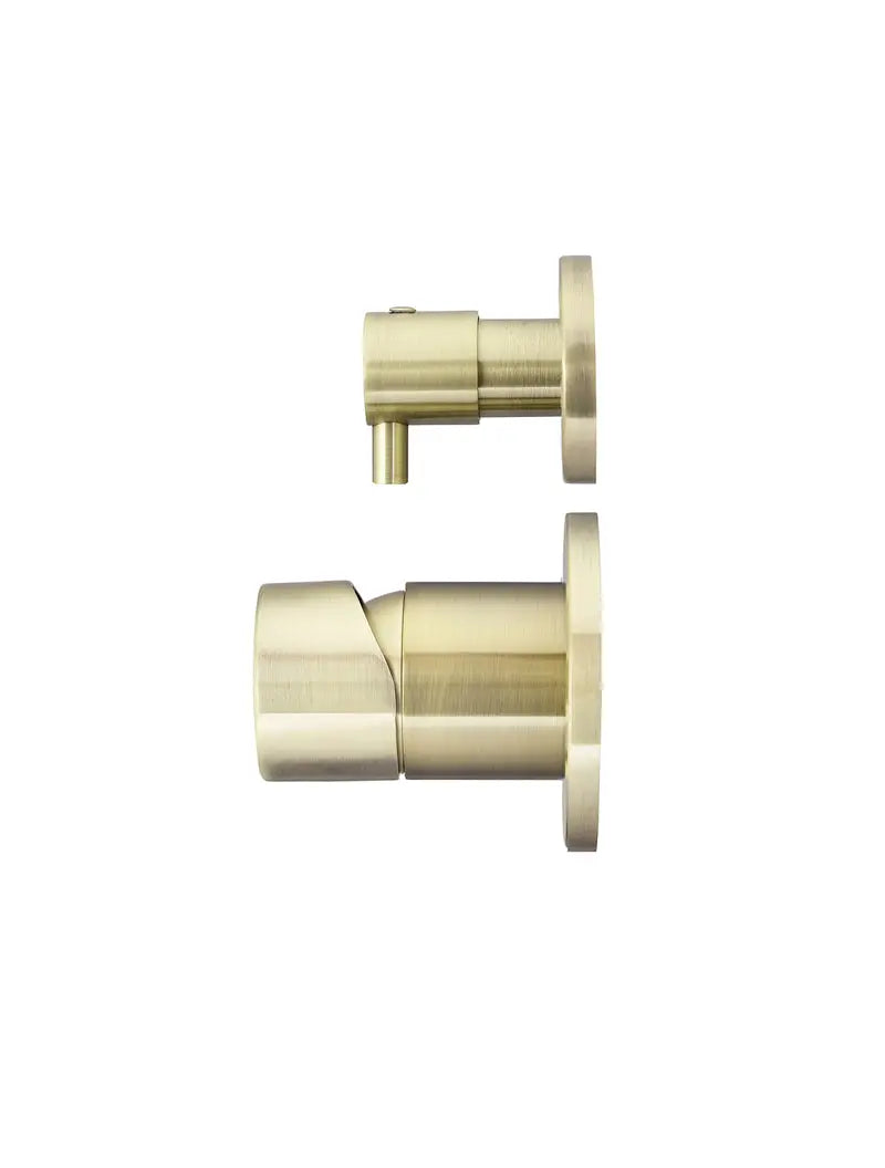 Round Diverter Mixer Pinless Handle Trim Kit (In-wall Body Not Included) - PVD Tiger Bronze Meir