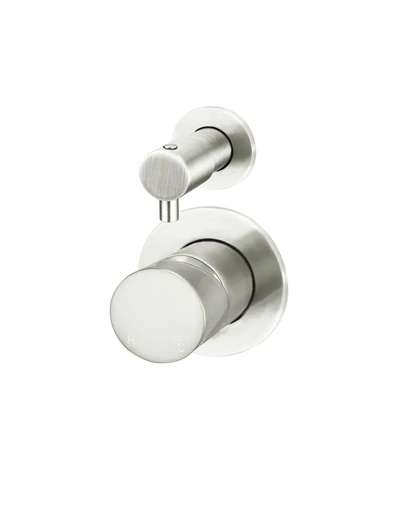 Round Diverter Mixer Pinless Handle Trim Kit (In-wall Body Not Included) - PVD Brushed Nickel Meir