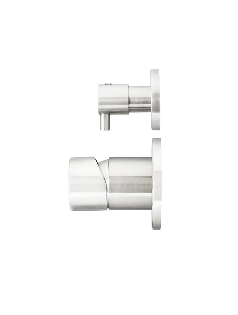 Round Diverter Mixer Pinless Handle Trim Kit (In-wall Body Not Included) - PVD Brushed Nickel Meir