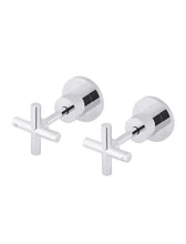 Load image into Gallery viewer, Round Cross Handle Jumper Valve Wall Top Assemblies - Polished Chrome Meir
