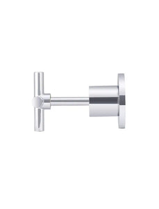 Round Cross Handle Jumper Valve Wall Top Assemblies - Polished Chrome Meir