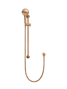 Round Three Function Hand Shower on Rail Column - Lustre Bronze Meir