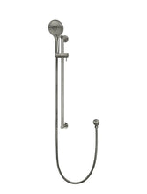 Load image into Gallery viewer, Round Three Function Hand Shower on Rail Column - Shadow Gunmetal Meir
