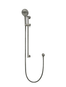 Round Three Function Hand Shower on Rail Column - Shadow Gunmetal Meir