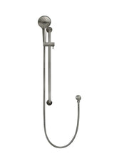 Load image into Gallery viewer, Round Three Function Hand Shower on Rail Column - Shadow Gunmetal Meir
