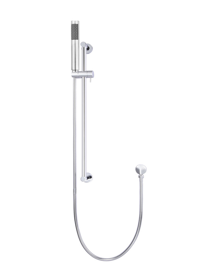 Round Hand Shower on Rail Column - Chrome