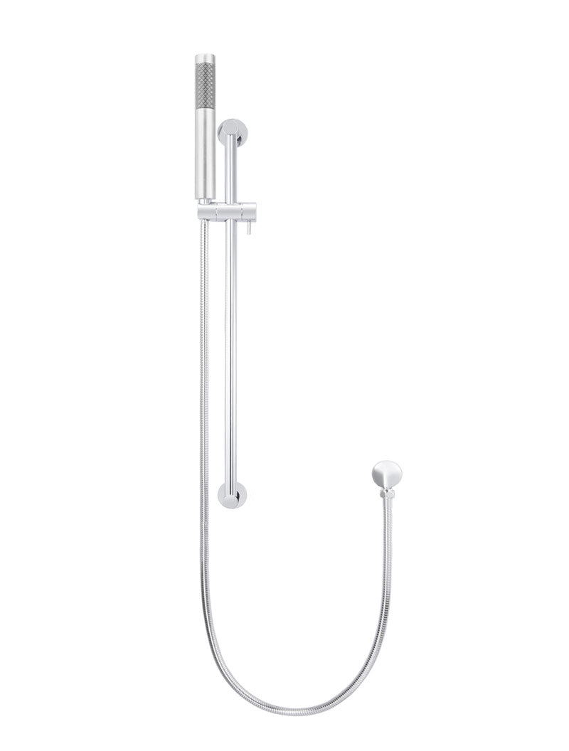 Round Hand Shower on Rail Column - Chrome