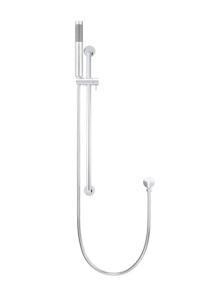 Round Hand Shower on Rail Column - Chrome