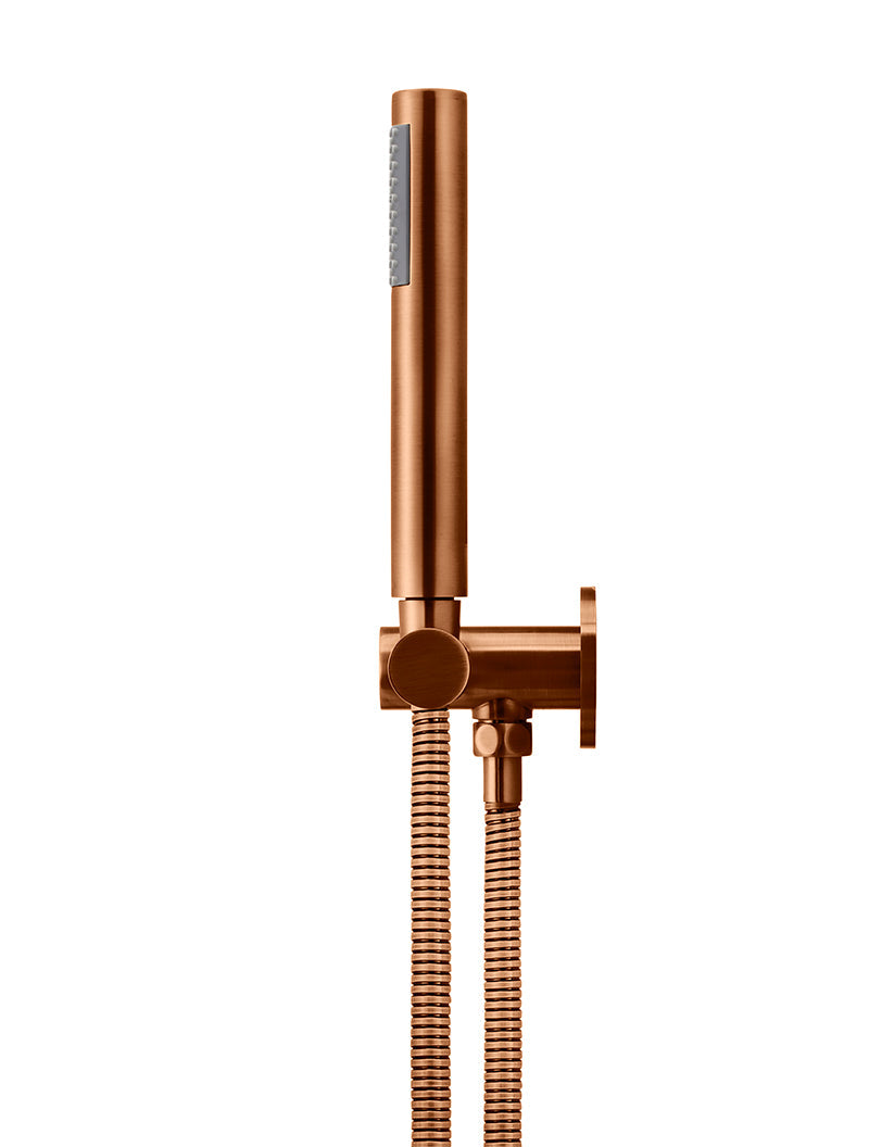 Round Shower on Swivel Bracket - Lustre Bronze