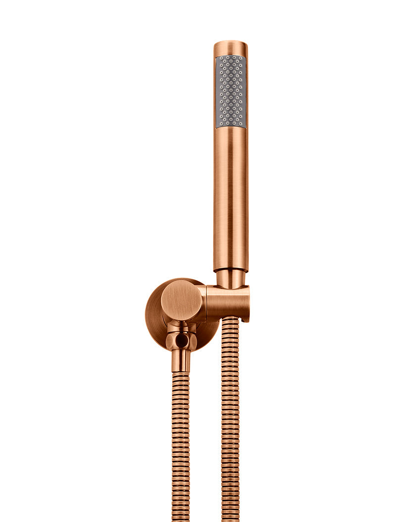 Round Shower on Swivel Bracket - Lustre Bronze