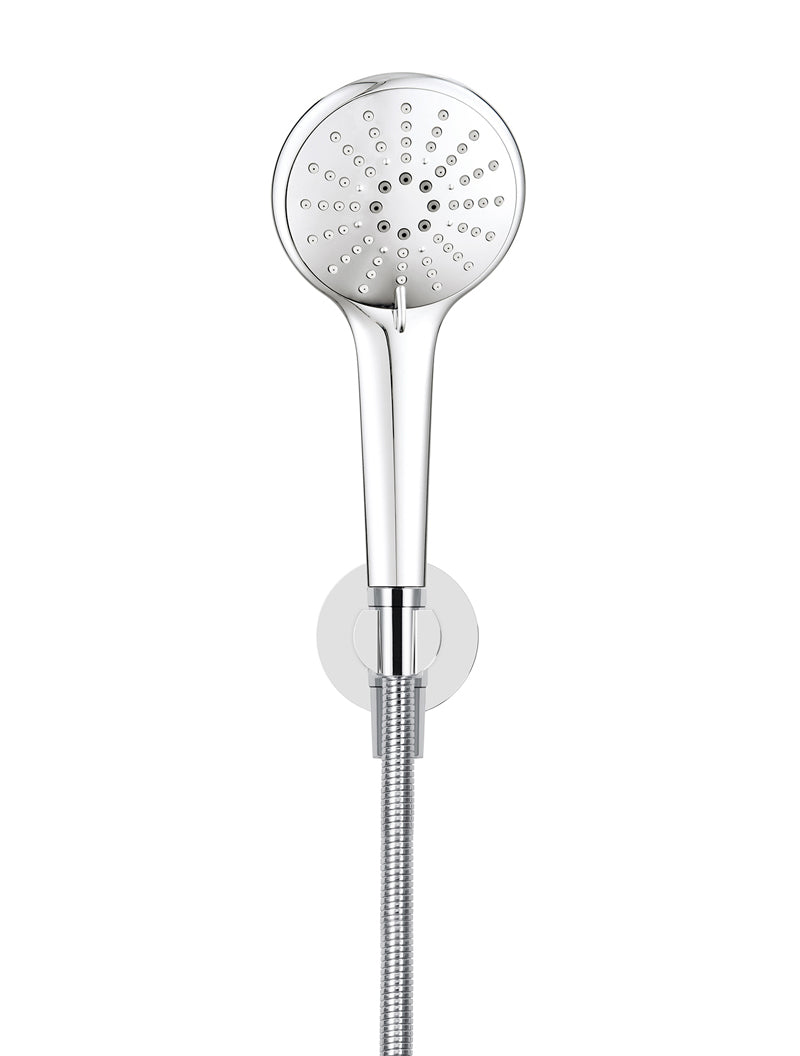Round Three Function Hand Shower on Fixed Bracket - Chrome