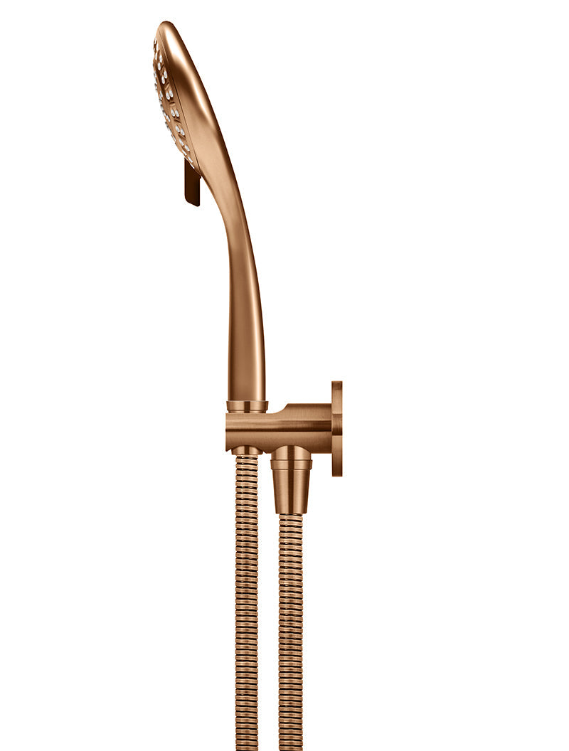 Round Three Function Hand Shower on Fixed Bracket - Lustre Bronze studio