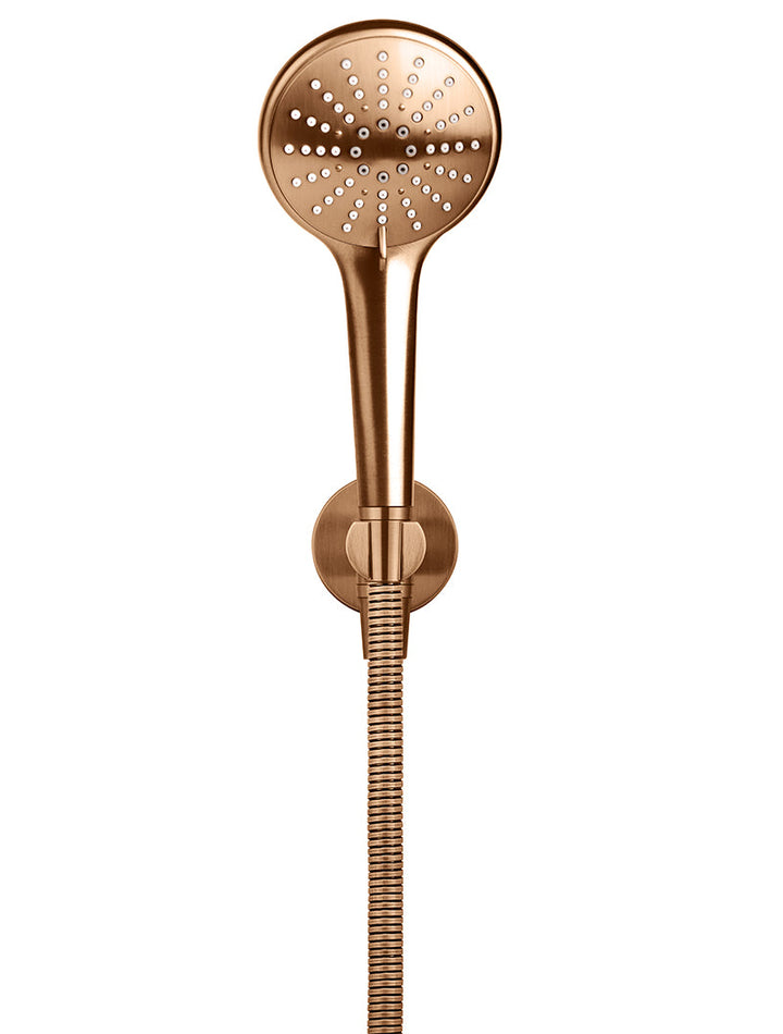 Round Three Function Hand Shower on Fixed Bracket - Lustre Bronze studio