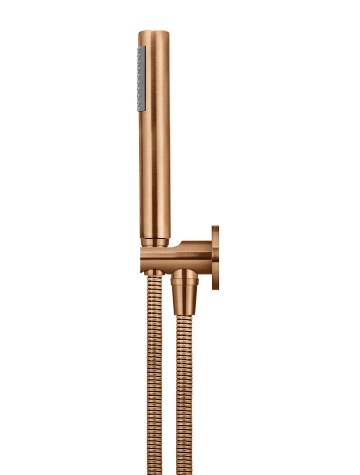 Round Hand Shower on Fixed Bracket - Lustre Bronze