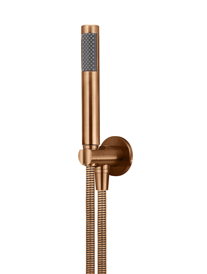 Round Hand Shower on Fixed Bracket - Lustre Bronze