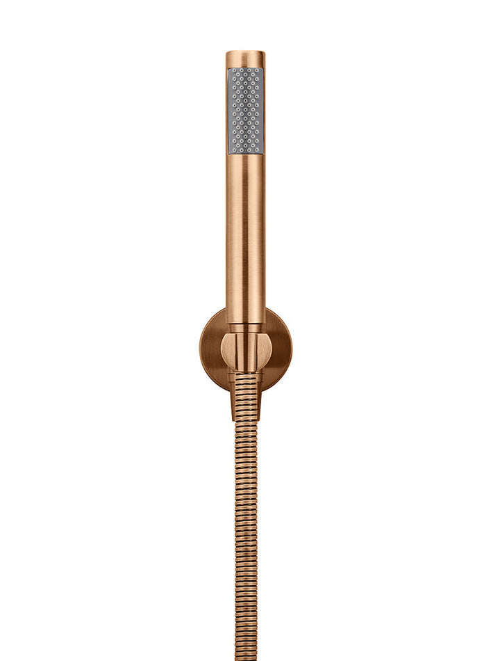 Round Hand Shower on Fixed Bracket - Lustre Bronze studio