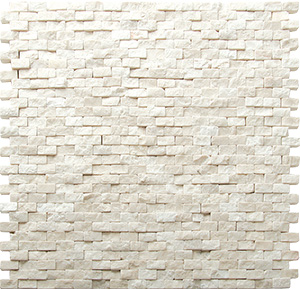Natural Split Botticino Marble Mosaic tile face, 300 x 300 mm
