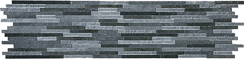 Natural Split Plus Bluestone Marble Mosaic tile face, 600 x 150 mm