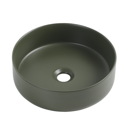 Above Counter Ceramic Basin 360 x 360 x 120mm - Forest Green 1