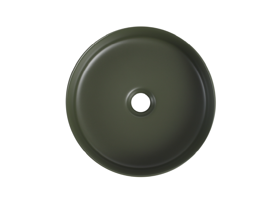 Above Counter Ceramic Basin 360 x 360 x 120mm - Forest Green 2
