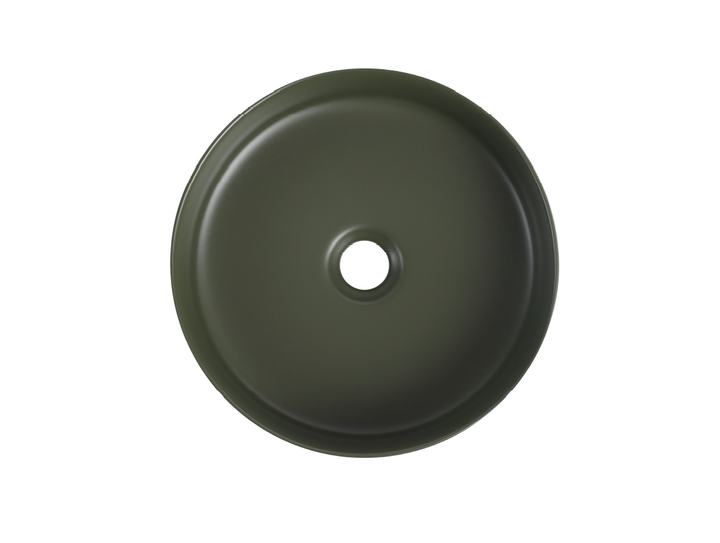 Above Counter Ceramic Basin 360 x 360 x 120mm - Forest Green 2
