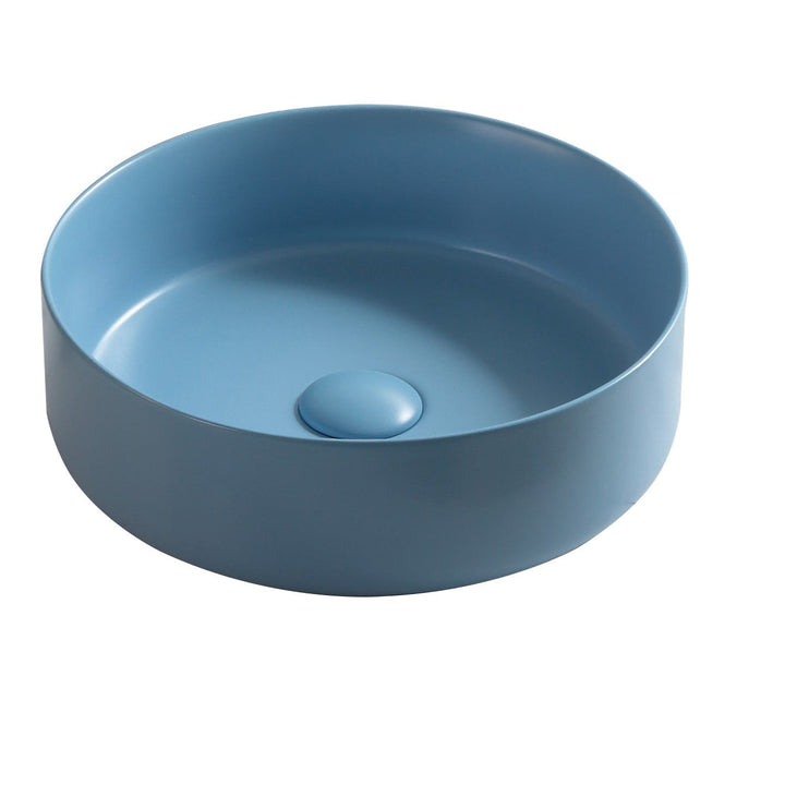 Above Counter Ceramic Basin 360 x 360 x 120mm - Matte Blue 1