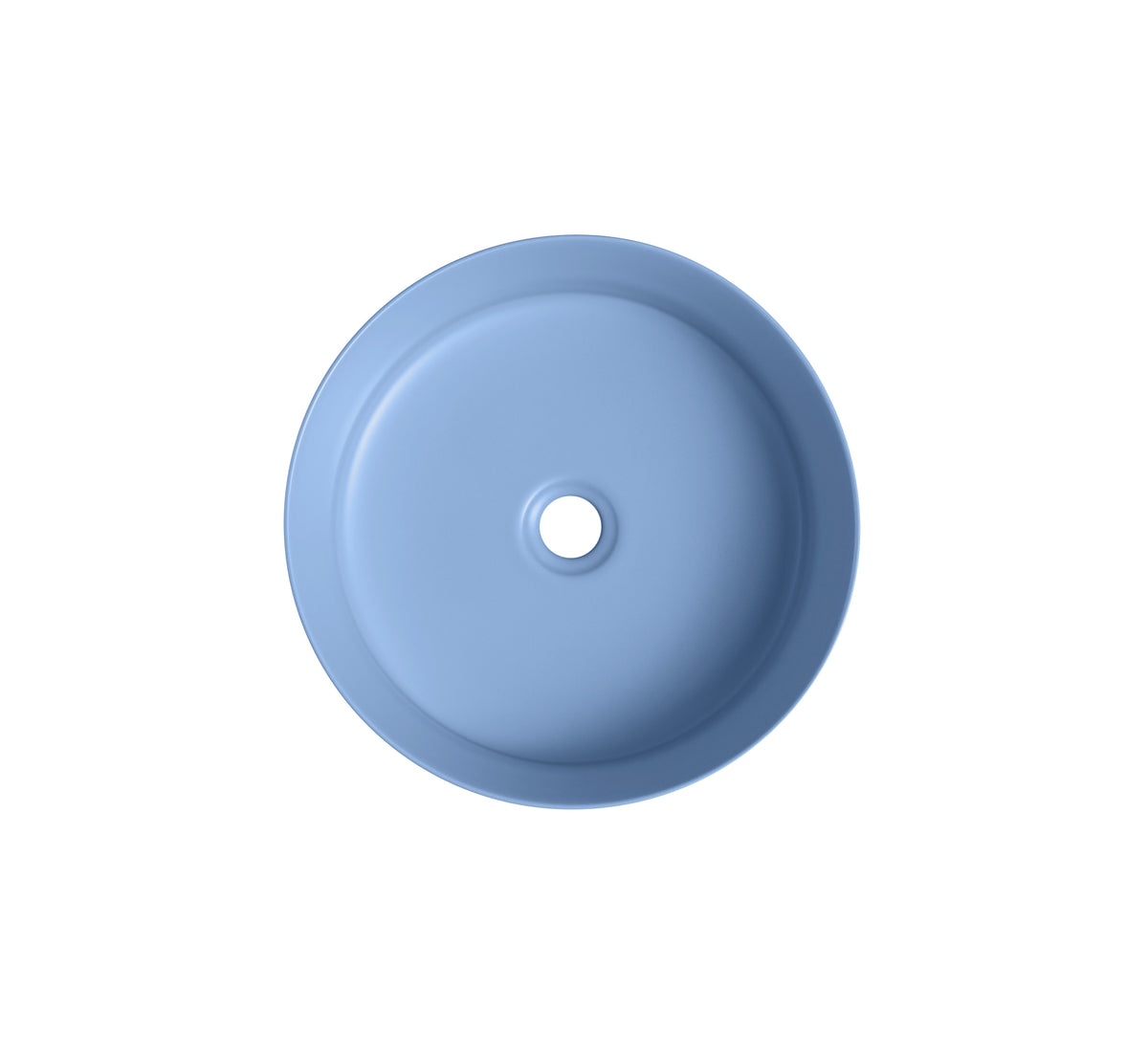 Above Counter Ceramic Basin 360 x 360 x 120mm - Matte Blue 2