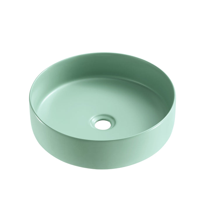 Above Counter Ceramic Basin 360 x 360 x 120mm - Matte Green 1