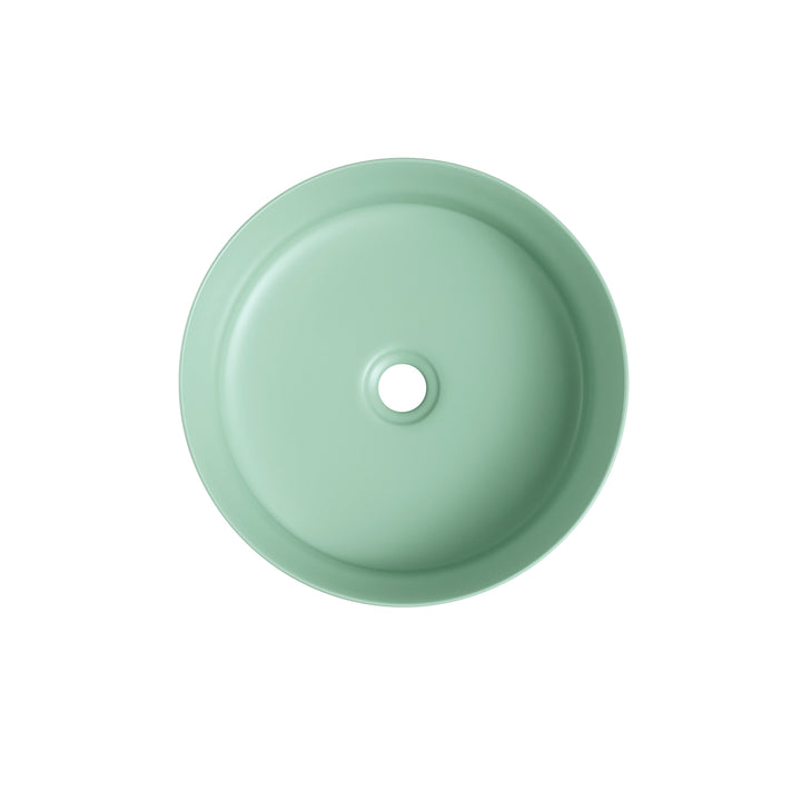 Above Counter Ceramic Basin 360 x 360 x 120mm - Matte Green 2