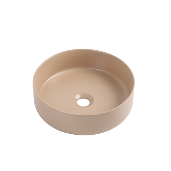 Above Counter Ceramic Basin 360 x 360 x 120mm - Matte Khaki 1