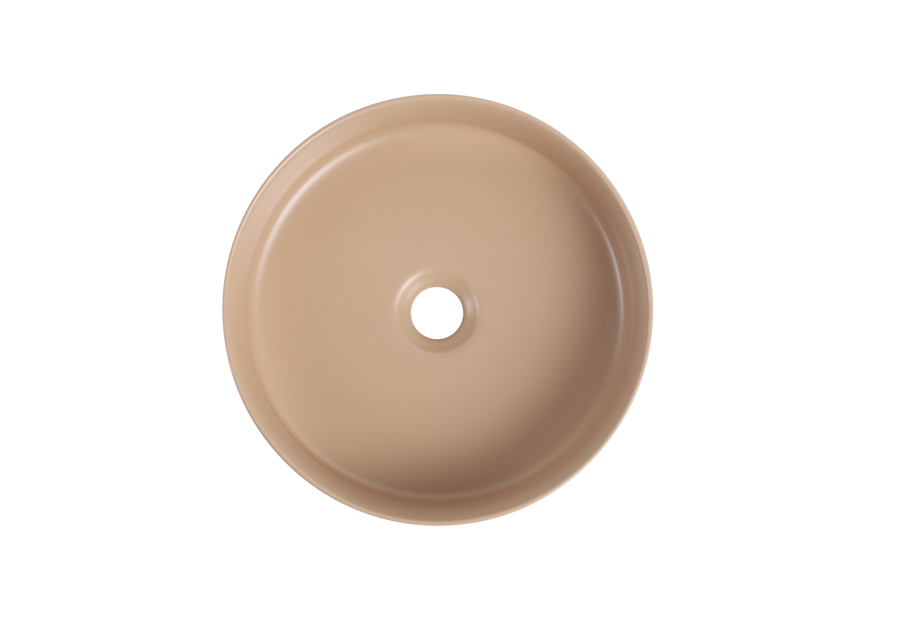 Above Counter Ceramic Basin 360 x 360 x 120mm - Matte Khaki 2