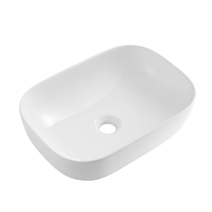 Above Counter Ceramic Basin 455 x 320 x 135mm - Gloss White 1