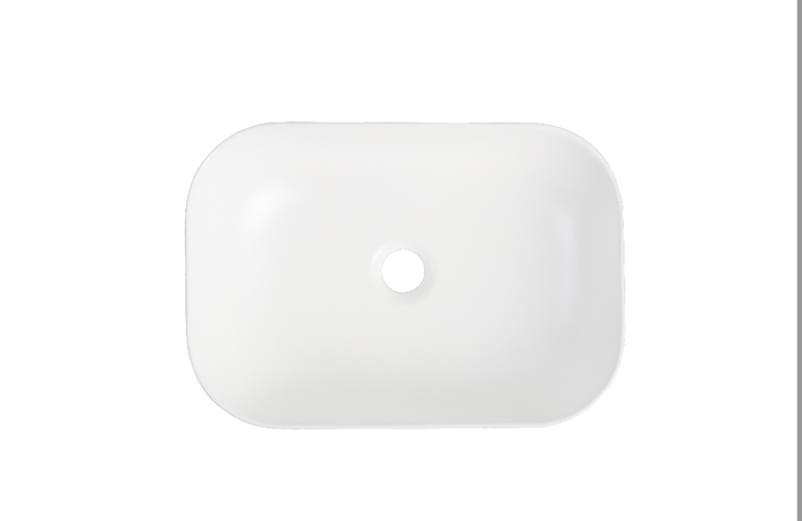 Above Counter Ceramic Basin 455 x 320 x 135mm - Matte White 2