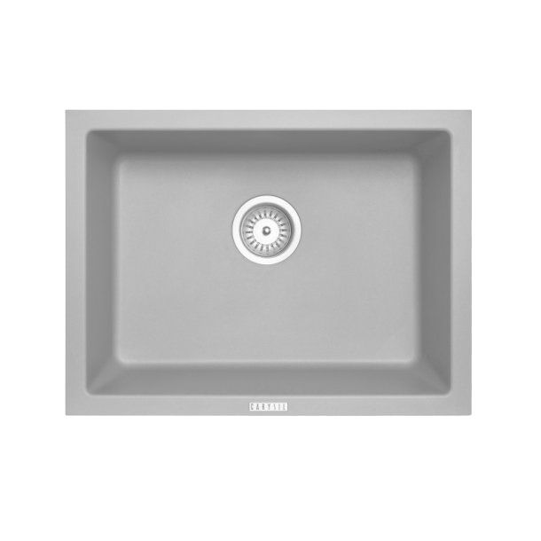 Big Bowl Single Bowl Granite Sink 610 x 457 x 205mm - Concrete Grey 1