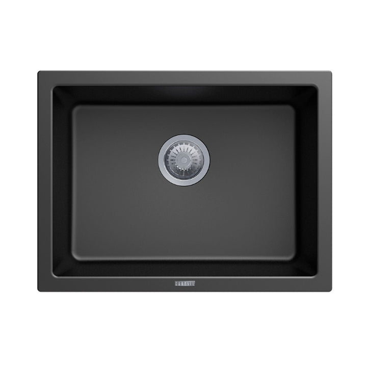 Big Bowl Single Bowl Granite Sink 610 x 457 x 205mm - Deep Black 1