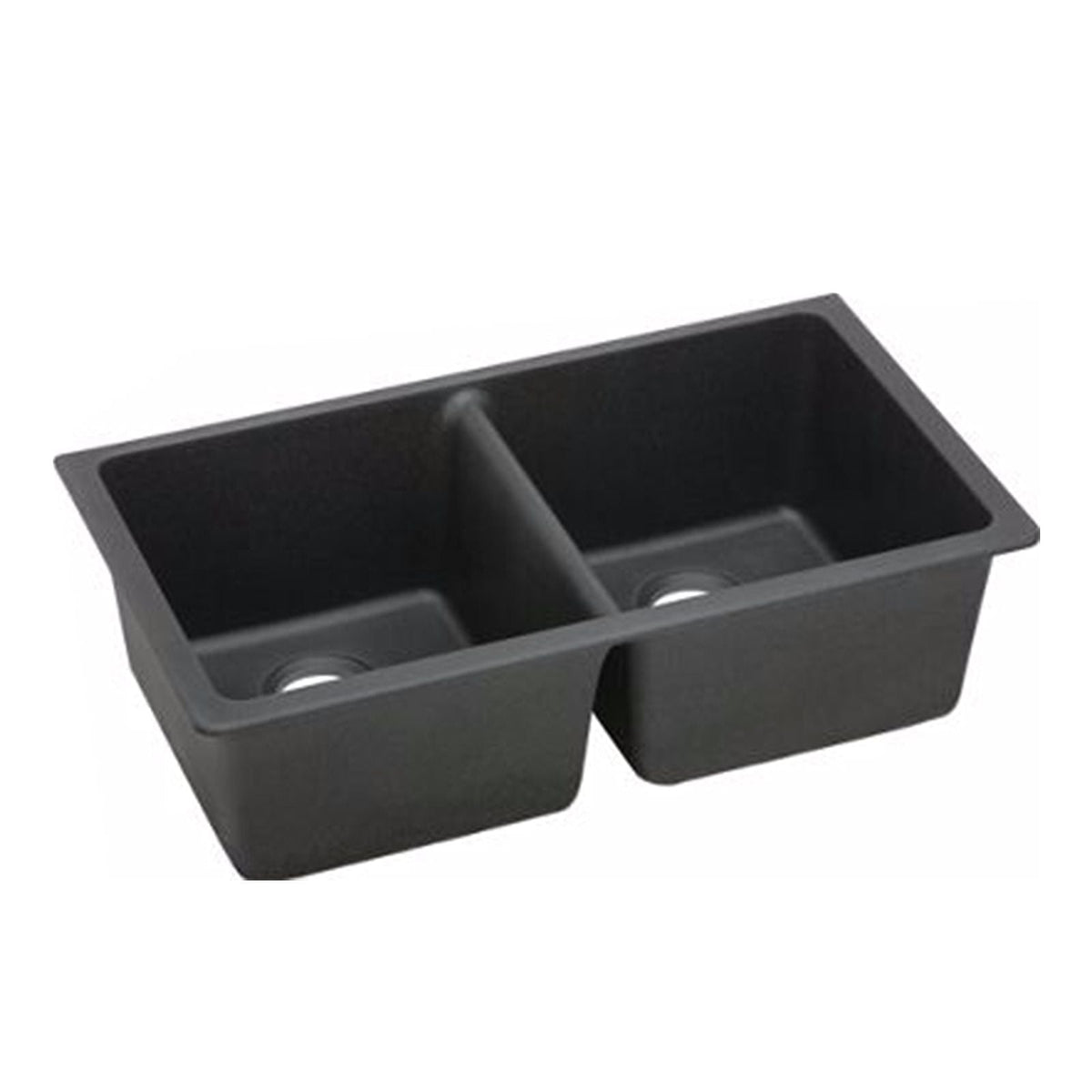 Double Bowl Granite Sink 838 x 476 x 241mm - Deep Black 1