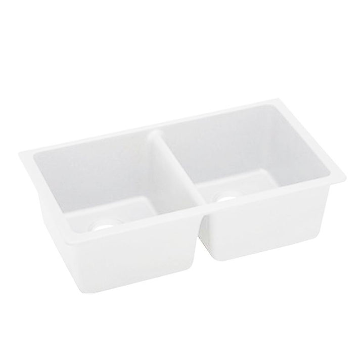 Double Bowl Granite Sink 838 x 476 x 241mm - Snova White 1