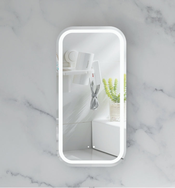 Earls Squircle LED Shaving Cabinet 450 x 900mm - Matte White 1