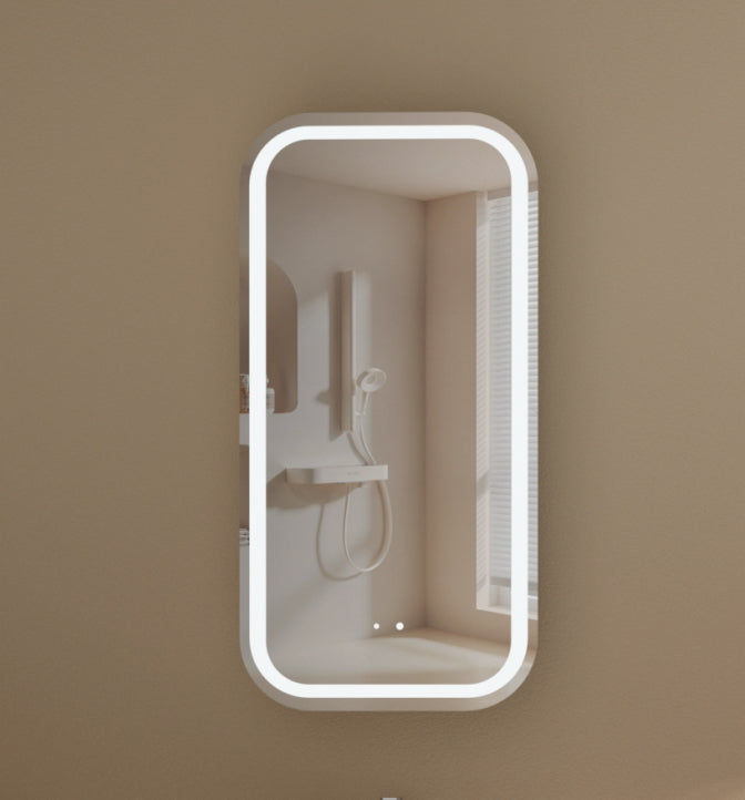Earls Squircle LED Shaving Cabinet 450 x 900mm - Walnut 1