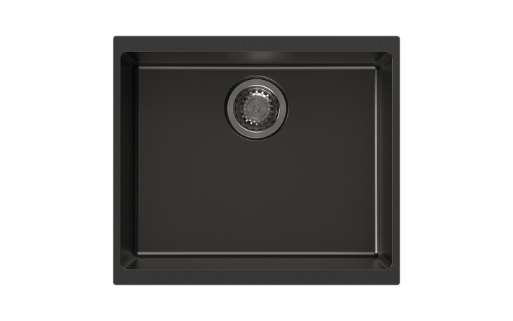 Enigma 100S Single Bowl Granite Sink 530 x 460 x 200mm - Deep Black 1