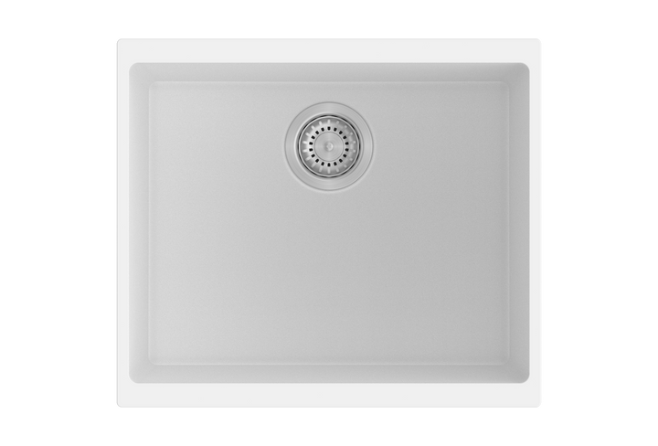 Enigma 100S Single Bowl Granite Sink 530 x 460 x 200mm - Snova White 1